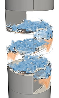Bild_simulierte-Zweiphasenströmung-in-einer-Bodenkolonne
